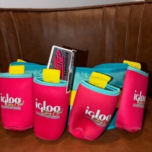 Igloo BEERDOLIER Retro Jade - NEW WITH TAG Beer Belt bag  Fanny Pack Insulated